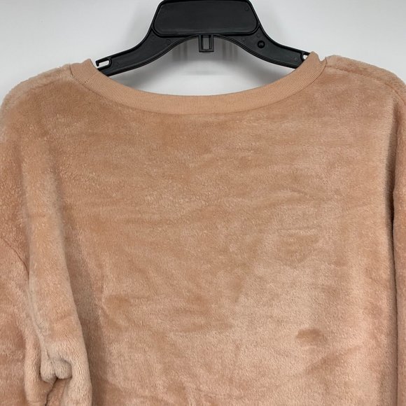 Disney Sweatshirt Mickey Mouse Pink Fleece Crewneck Cozy - Picture 10 of 11